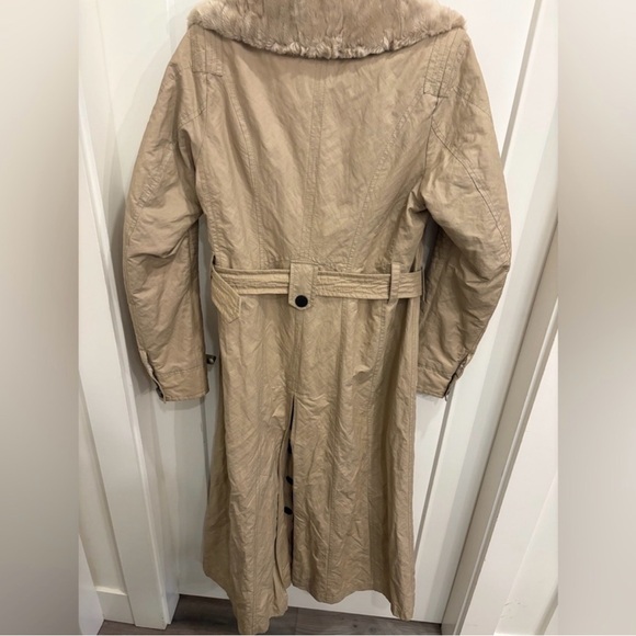 CREEN STONE WOMENS FAUX FUR TRENCH COAT - Picture 9 of 13